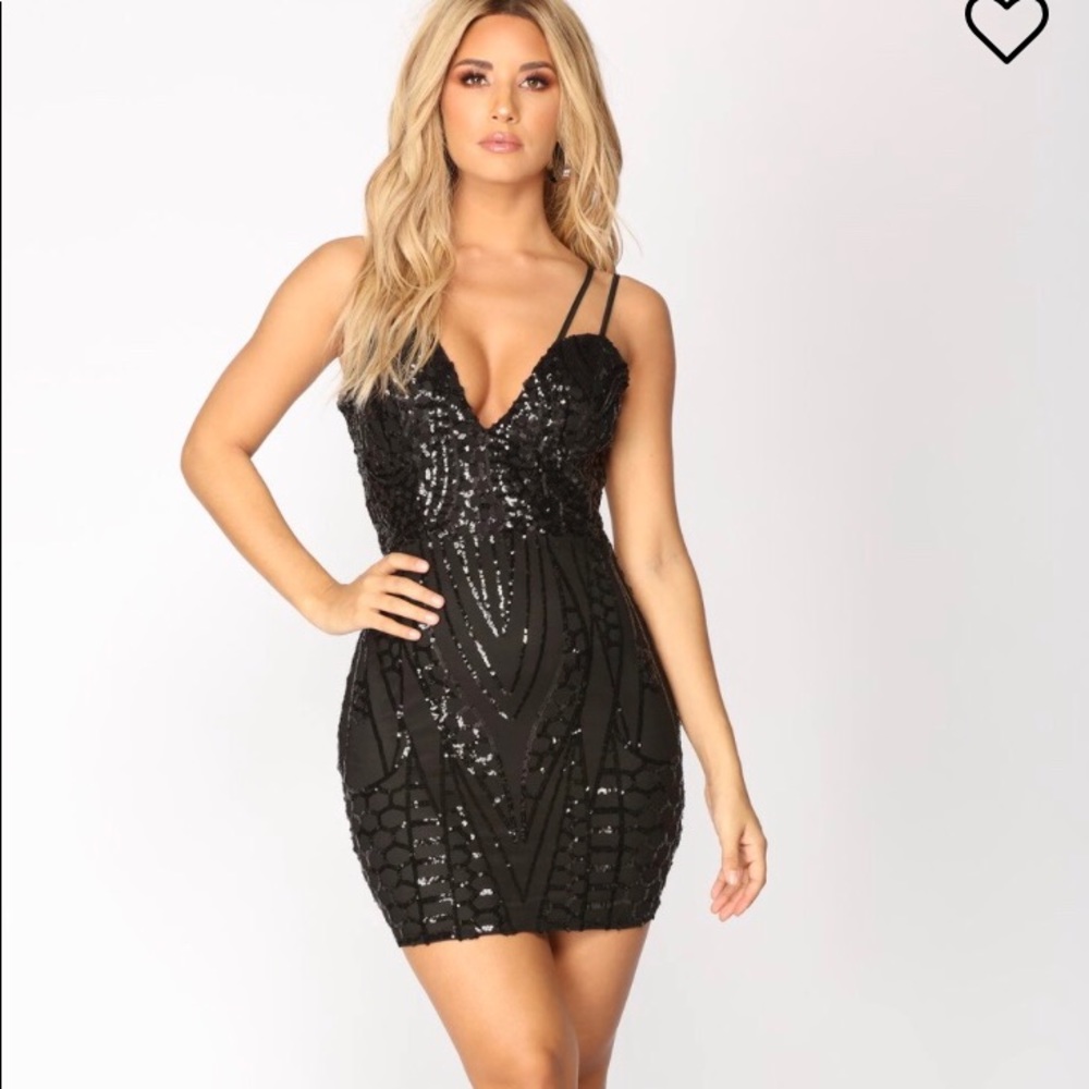 Med Black Sequin Dress
